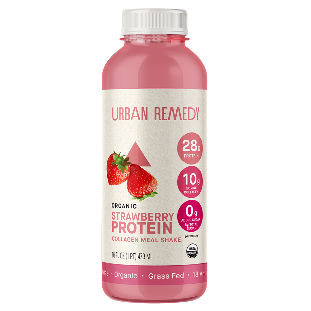 Organic Strawberry Protein Collagen Meal Shake